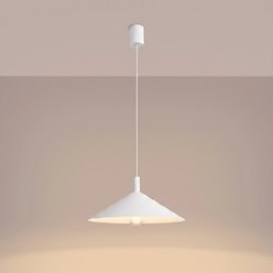 Lampa wisząca stożkowy klosz Nox 40cm 1xE27 biała