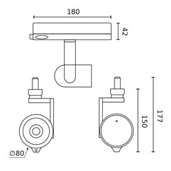 Reflektor 3-fazowy Caimeta AI 35W CRI98 24° CCT czarny