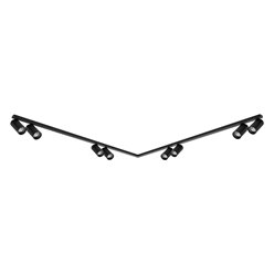 Lampa sufitowa z reflektorami Hero 8xGU10 czarna