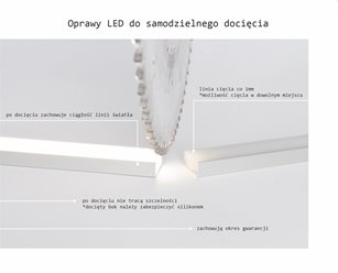 Oprawa liniowa LED IP68 AQU srebrna 4500K 3m