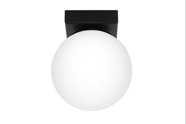 Lampa sufitowa mleczna kula YOLI 1xG9 czarna