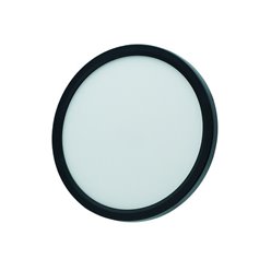 Panel LED okrągły czarny 18W natynkowy - przełącznik CCT