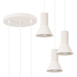Lampa wisząca potrójna Estria 3xE14 beżowa