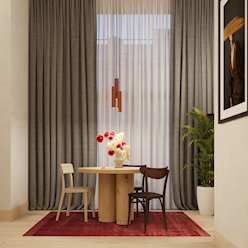 Lampa wisząca potrójna Lagos 3xGU10 okrągła ochra czerwona