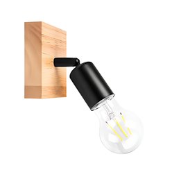 Reflektor drewniany E27 Craft czarny