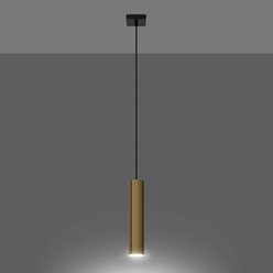 Lampa wisząca tuba LAGOS 1xGU10 złota