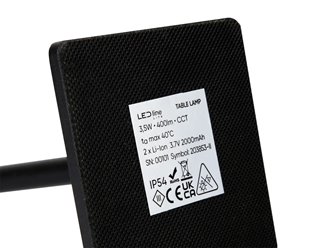 Lampa stołowa LED 4w1 3,5W 400lm CCT czarna 2x2000mAh