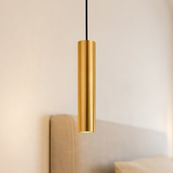Lampa wisząca złoty cylinder Genesis 1xGU10