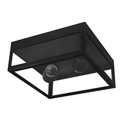Lampa elewacyjna sufitowa 2xE27 Lidia czarna