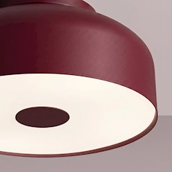 Lampa sufitowa okrągła Omiq 4xE27 burgundowa