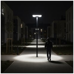 Lampa parkowa LED solarna Square 25W 3CCT z pilotem