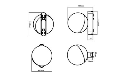 Lampa magnetyczna kula Ball 10W 4000K czarna