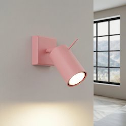 Kinkiet ścienny Reflektor Ring 1xGU10 różowy