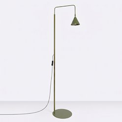 Lampa podłogowa ze stożkowym kloszem Nox 1xE14 zielona oliwka