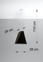 Lampa wisząca nowoczesna BLUM 1xE27 czarna