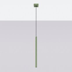 Lampa wisząca pojedyncza tuba Pastelo 1xG9 szałwiowa