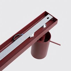 Kinkiet listwa z reflektorami Ring 6xGU10 burgundowy