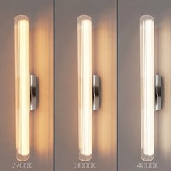Kinkiet ścienny liniowy LED 11W 3CCT 60cm akryl chrom