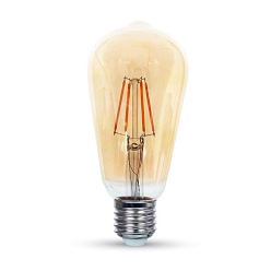 Żarówka LED V-TAC 8W E27 Filament Bursztyn ST64 VT-1968 2200K 700lm