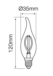 Żarówka LED filament maly gwint