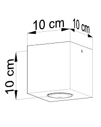 Halogen natynkowy kwadratowy QUAD 1xGU10 Naturalne Drewno