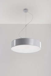 Lampa wisząca plafon ARENA 45 cm 3xE27 szary