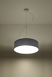 Lampa wisząca plafon ARENA 35 cm 2xE27 szary