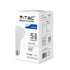 Żarówka LED V-TAC Samsung 10W E27 R80 VT-280 3000K 800lm