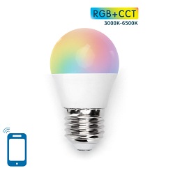 Żarówka LED SMART E27 G45 7W WI-FI RGB+CCT