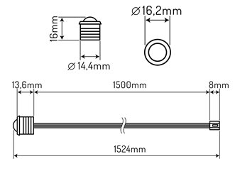 Czujnik ruchu PIR Master LED line