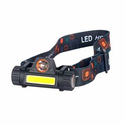 Latarka LED czołowa 1W COB + 1W LED ładowalna