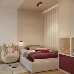 Lampa sufitowa potrójna tuba Modo 3xGx53 burgundowa