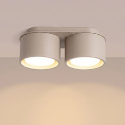 Lampa sufitowa podwójna tuba Modo 2xGx53 taupe