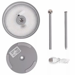 Lampa stołowa LED szara 5W 400lm 3CCT z akumulatorem