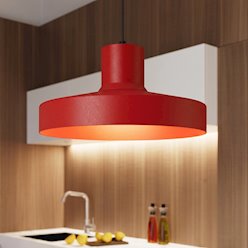 Lampa wisząca klasyczna Bilo 1xE27 czerwona