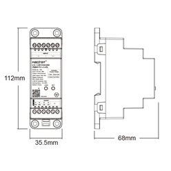 Mi-Light TZ2 sterownik LED Zigbee 2w1 na szynę DIN