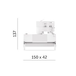 Reflektor LED mleczny 3-fazowy 12W 15cm 4000K biały
