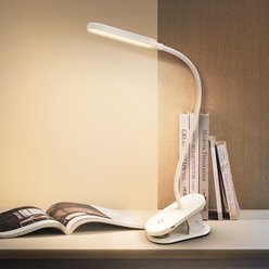 Lampka biurkowa LED 3W ładowalna z klipsem biała
