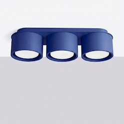 Lampa sufitowa potrójna tuba Modo 3xGx53 ultramarynowa