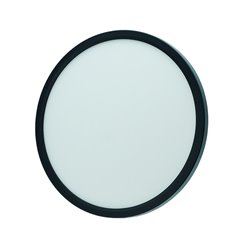 Panel LED okrągły czarny 24W natynkowy - przełącznik CCT