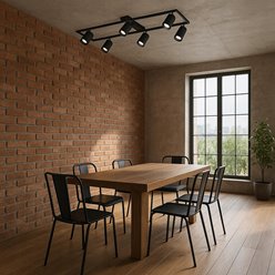 Żyrandol nowoczesny z reflektorami 6xGU10 Bueana czarny