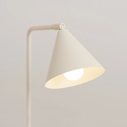 Lampa biurkowa ze stożkowym kloszem Nox 1xE14 beżowa
