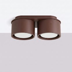 Lampa sufitowa podwójna tuba Modo 2xGx53 brązowy
