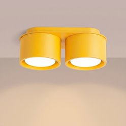 Lampa sufitowa podwójna tuba Modo 2xGx53 żółta