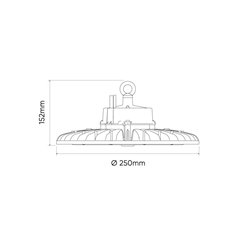 Lampa LED High Bay Phantom 100W 19000LM 1-10V 4000K 90°