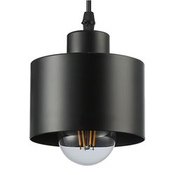 Lampa wisząca Loft 3xE27 Elena listwa 50cm czarna