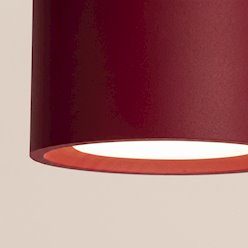 Lampa sufitowa podwójna tuba Modo 2xGx53 burgundowa