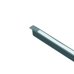 Profil LED wpuszczany wąski Tiny 7mm szary z kloszem 3m