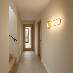 Kinkiet ścienny nowoczesny Goldi 18W 63cm złoty