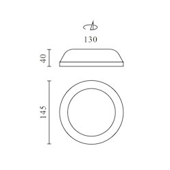 Downlight LED CALMOS IP54 18W z modułem awaryjnym 3h 3CCT
